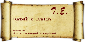 Turbók Evelin névjegykártya