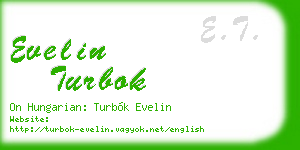 evelin turbok business card